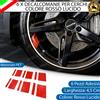 ESL 6 X DECALCOMANIE PER CERCHI RUOTE BORDO ADESIVO ROSSO PER MERCEDES CLASSE A W176
