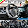 ESL COPRIVOLANTE EFFETTO PELLE NERO ANTISCIVOLO ERGONOMICO PER MERCEDES SLK R170