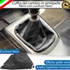 CUFFIA LEVA CAMBIO CITROEN C3 PLURIEL SIMILPELLE NERO CUCITURE A RILEVO NERO
