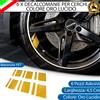 ESL 6 X DECALCOMANIE PER CERCHI RUOTE BORDO RUOTA ADESIVO ORO PER MASERATI GHIBLI