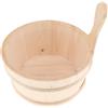 Secchio In Legno Per Sauna Da 4 Litri Con Rivestimento Combinato Set Accessorio