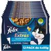 Felix Purina Felix Sensations Extras Cibo Umido per Gatti con Salmone e Fo znuN