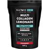 Nature Diet Multi Collagene Limonata Fragola 5 Tipi di Collagene 660g Fornitura