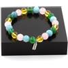 Gioielli Pietre E Minerali. Bracciale Perle Quarzo Rosa + Citrino + Acquamarina + Aga