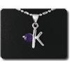 A Bijoux Pendentif Amethyste 1x5 mm Placcato Oro Bianco 18 K