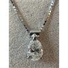 COLLANA PUNTO LUCE ORO 18 kt. CON DIAMANTE NATURALE TAGLIO GOCCIA E GARANZIA