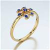 Senza marchio Anello regalo matrimonio pietra preziosa zaffiro blu Ceylon certificato...