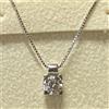 COLLANA PUNTO LUCE IN ORO BIANCO 18 kt. CON DIAMANTE NATURALE BRILLANTE ct. 0,35