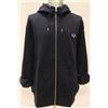 FRED PERRY J7536 HOODED ZIP THROUGH SWEATSHIRT felpa uomo con zip blu 795 navy