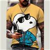 T-SHIRT MAGLIETTA BAMBINI ESTATE SNOOPY PEANUTS CARTOON ABBIGLIAMENTO CASUAL