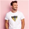 T-Shirt Uomo Maniche Corte Colore Bianco, PARIGI