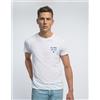 T-Shirt Uomo Maniche Corte Colore Bianco, TEL PADRE TEL FIGLIO CUORE