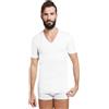 NOTTINGHAM T-Shirt Uomo Mezza Manica Scollo a V Nottingham TV1600 in cotone Bielastico