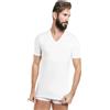 NOTTINGHAM 2 T-Shirt Uomo Mezza Manica Scollo a V Nottingham T41VC in Cotone Pettinato