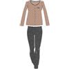 NORTH POLE Pigiama Donna PID14 Invernale Manica Lunga in Caldo Cotone