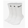 Nike CALZE CALZINI UOMO/DONNA NIKE LIGHTWEIGHT ANKLE CREW SOCKS sx7676 100 bianco
