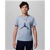 Jordan T-SHIRT NIKE AIR JORDAN JUMPMAN WATERCOLOR TEE 95C900 B18 CELESTE BAMBINO