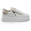 Keys Scarpe donna TG 40 Sneakers Bianco Beige Pelle Gomma