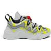 Stokton Scarpe donna TG 37 Sneakers Grigio / Argento / Giallo Pelle