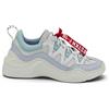 Stokton Scarpe donna 37 Sneakers Bianco Lilla Pelle Tessuto