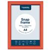 Europel Cornice a Scatto A4 25mm Angoli 45°, Alluminio Anodizzato, Rosso