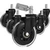 CAIXINYI Set 5 Ruote Sedia Ufficio, Ruote per sedia ufficio 11mmx22mm, Rotazione a 360°,