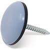 Adsamm® / 16 x scivoli in PTFE con chiodo / grigio azzurri / Ø 20 mm / tondi / pad in PTFE e gomma con chiodo / piedini protettivi per arredi Adsamm® Quality