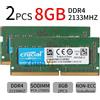 Senza marchio 16GB 2x 8GB 4GB DDR4 PC4-17000S 2133MHz Laptop RAM SODIMM memoria per Crucial IT