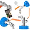 Instalguru Rubinetto Cisterna 1000 Litri Valvola Scarico Sfera 1/2x3/4 Connettore Raccordo
