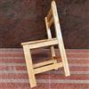 Sedia per Bambini in Legno con Schienale a Scaletta, Sgabello per Cambiare Le