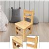 Sedia per Bambini in Legno con Schienale a Scaletta, Sgabello per Cambiare Le