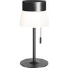 Forlight Lampada da Tavolo Solare per Esterni e Interni, LED Regolabile 2.8W 3000K, IP54, Ricaricabile USB, Luce Calda per Giardino e Terrazza, Nero