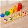 Pallottoliere Verticale in Legno Educativo Gioco di Conteggio con Numeri