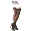 Cottelli Collection Calze Nere Autoreggenti con Tacco Cubano Cottelli Legwear Sexy Hold-up Stockings