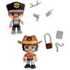 Pinypon Action - Confezione da 2 statuette polizia e avventuriero (Famosa 700014