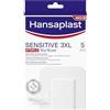 Hansaplast Cerotti SENSITIVE 3XL, Cerotti medicazione per la protezione di ferite medio-grandi, Ipoallergenici e senza lattice, 1 Confezione da 5 Pezzi 10X15 cm