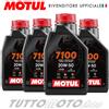 Motul 4 LITRI OLIO MOTORE 4T MOTUL 7100 20W50 MA2 100% SINTETICO HARLEY DAVIDSON BUELL