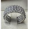 Carlo Raspagni ANELLO FASCIONE IN ORO BIANCO 18kt. CON DIAMANTI NATURALI ct. 4,12 E GARANZIA