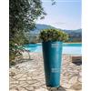 Vaso in terracotta azzurro moderno design no resina no plastica casa giardino