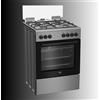 BEKO FBE62120XD CUCINA 60X60 FORNO VENTILATO PIANO 4FUOCHI GAS INOX A