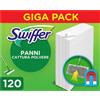 Swiffer Dry Maxi 120 Panni Cattura Polvere E Sporco, Ottimo per Peli Di Animale