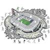 Iconic Puzzles - Juventus Jersey, Puzzle di Legno con licenza ufficiale, 100% sostenibile, regalo per adulti e bambini, taglia S, 150 Pz