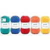 120 Gründl Filato Cotton Quick uni - filato sottile per uncinetto e maglia - filato lucido e delicato sulla pelle - 100% cotone - 5 gomitoli da 50 g / 125 m - ferri e uncinetto n. 3-4 - Mix Colorato