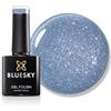Bluesky Gel Nail Polish 10ml, Mermaid Tears - SS2612, Blue Glitter Gel Nail Polish for 21 Day Manicure, Requires Curing Under LED UV Nail Lamp