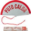 Fisura - Ventaglio originale con scritta "P*to calor". Accessorio