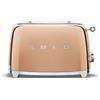 SMEG TSF01RGJP Tostapane Pop-Up 2 Fette Oro Rosa Anni 50 Stile Retro Luxury E...