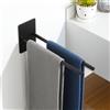 SAYAYO Portasciugamani Adesivo Porta Asciugamani Bidet Nero 30CM Porta