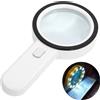AIXPI Lente d'ingrandimento con Luce, 30X Lente Ingrandimento Professionali con 12 LED