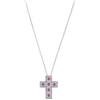 Bliss Collana Croce Bliss Etoile 20111480 Necklace Oro Bianco Diamanti rubini