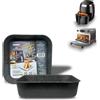 Does not apply , Set 2 Teglie Quadrate 20X20X5 Cm per Friggitrice Ad Aria E Forno, Antiaderenti